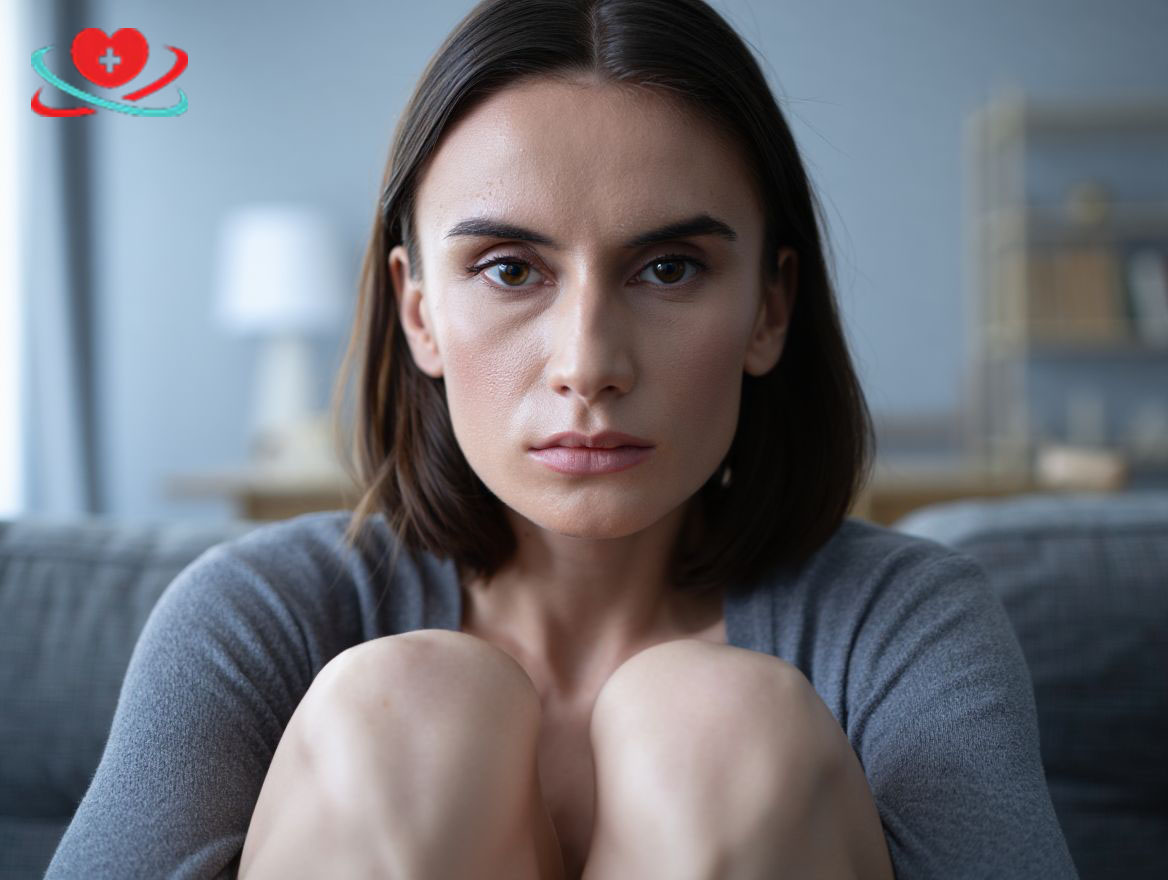 Девушка смотрит в камеру